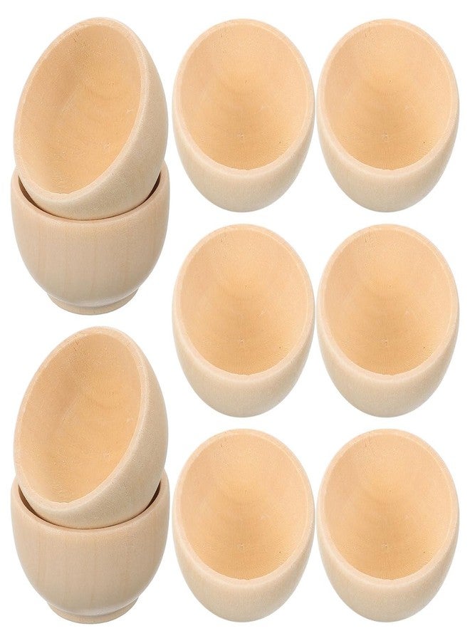 ORFOFE Small Wooden Bowls Unfinished Miniature Blank Bowls for Crafts Diy Kids Art Projects Home Decoration 10 Pieces - Image 1